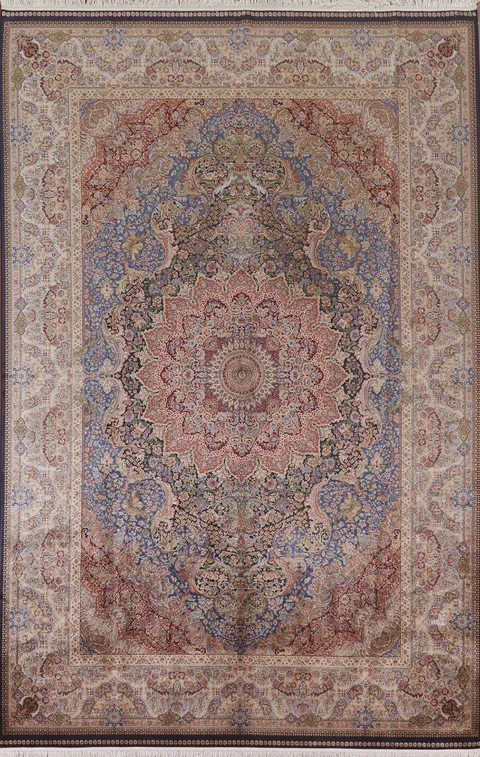 Floral Qum Traditional Area Rug 7x10