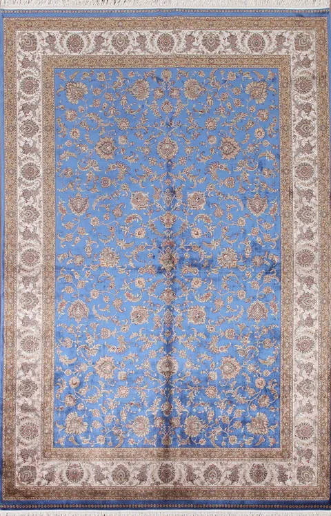 All-Over Floral Tabriz Traditional Area Rug 7x10