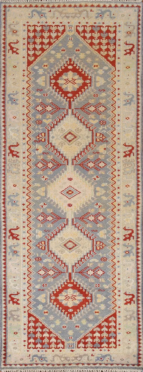 Geometric Heriz Serapi Oriental Runner Rug 3x8