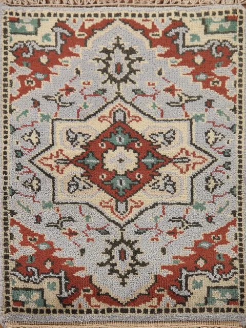 Geometric Kazak Foyer Indian Rug 2x3