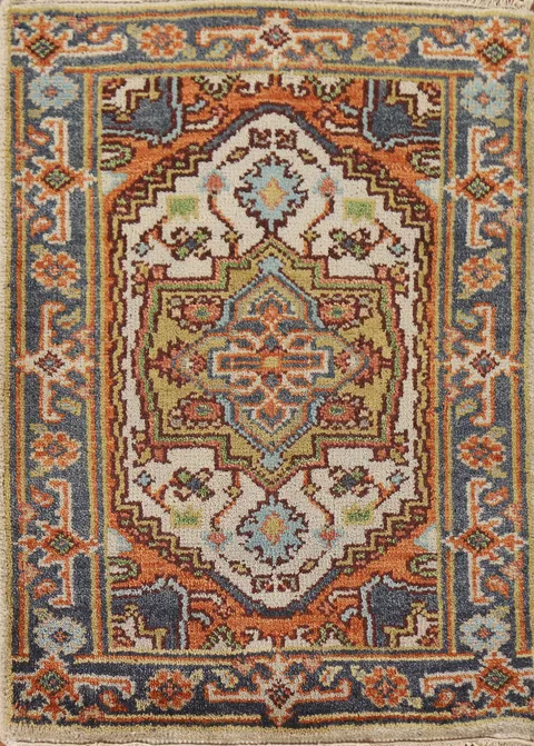 Geometric Heriz Serapi Oriental Rug 2x3