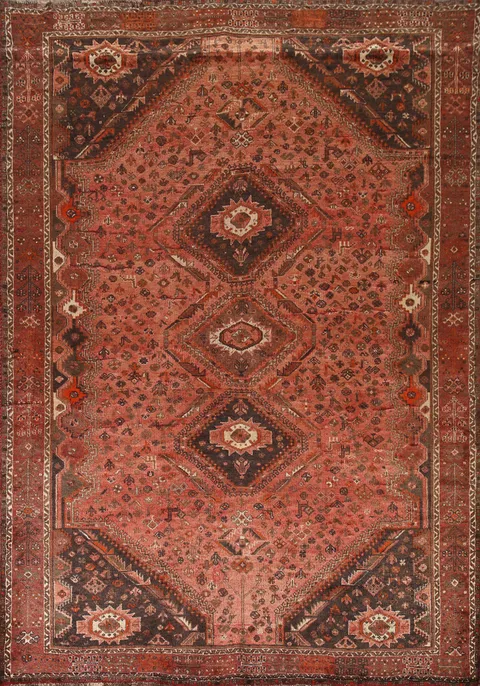Vegetable Dye Qashqai Persian Area Rug 7x10