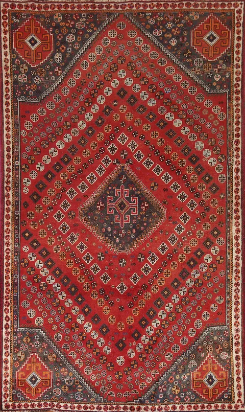 Geometric Shiraz Persian Area Rug 5x9