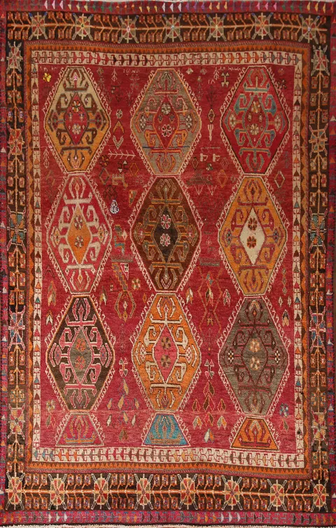 Geometric Sirjan Persian Area Rug 5x8
