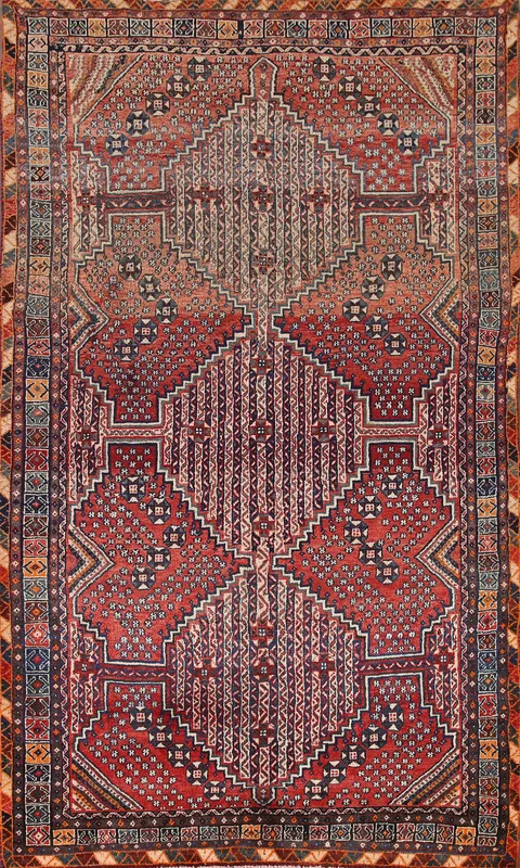 Geometric Shiraz Persian Area Rug 5x9