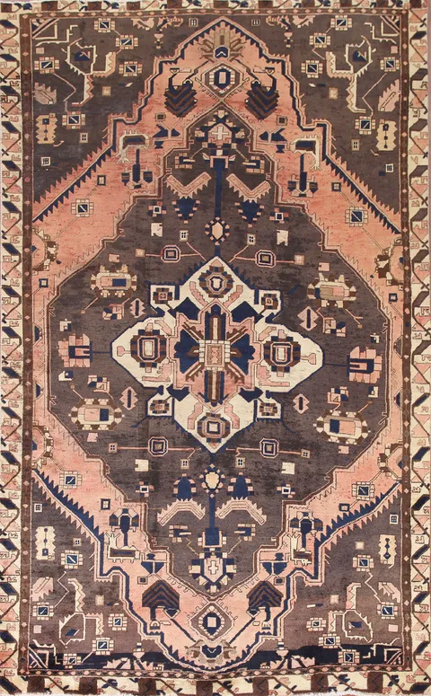 Vintage Bakhtiari Persian Area Rug 7x11