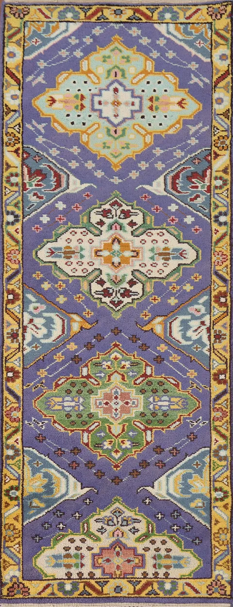 Geometric Heriz Serapi Oriental Runner Rug 3x8