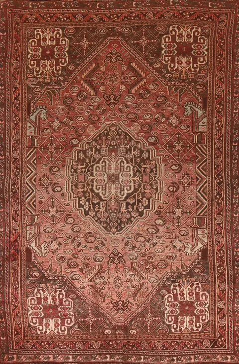 Tribal Wool Shiraz Persian Area Rug 5x8