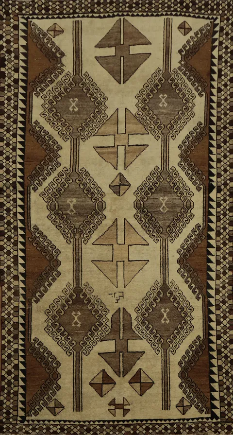 Artistic Charm with Ethnic & Warm Tones Gabbeh Persian Rug 4x8