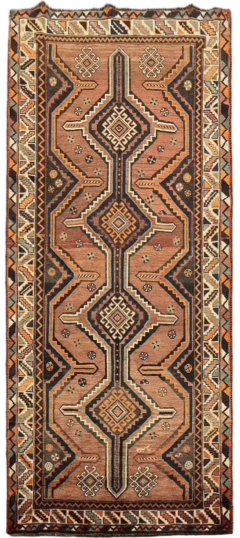 Handmade Wool Qashqai Persian Area Rug 5x10