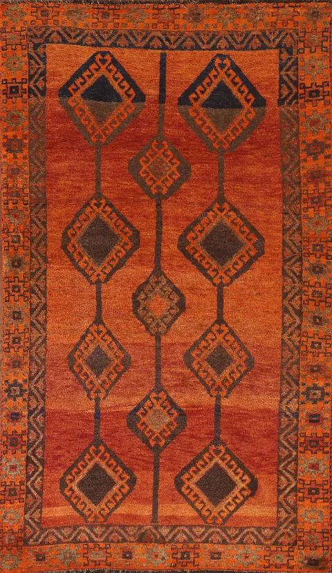Vintage Geometric Lori Persian Rug 4x8