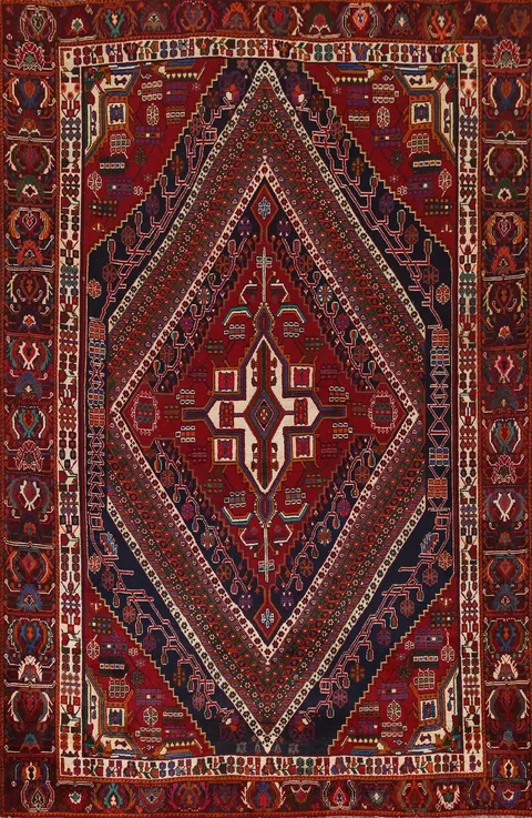 Vintage Kashkoli Persian Area Rug 6x10