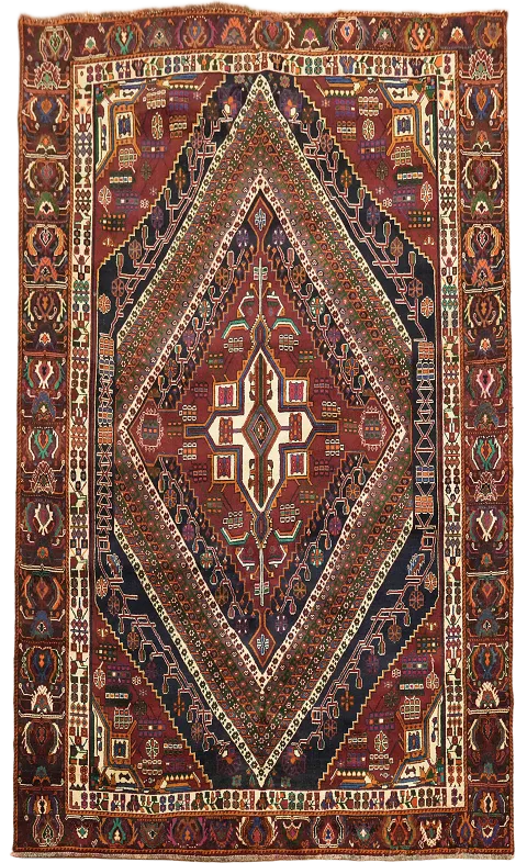 Vintage Kashkoli Persian Area Rug 6x10