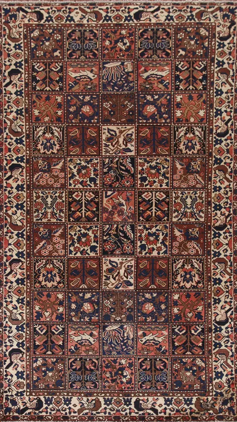 Garden Design Bakhtiari Persian Area Rug 5x10