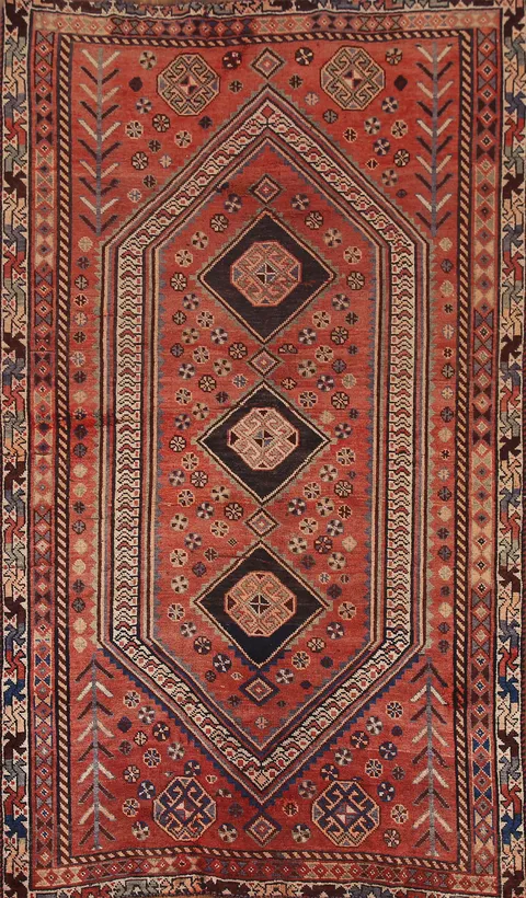 Vintage Wool Lori Persian Rug 4x8