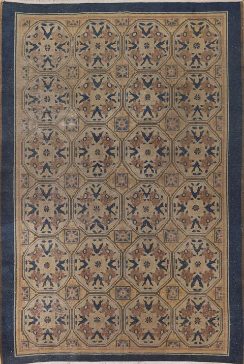 Antique Vegetable Dye Peking Chinese Rug 6x8