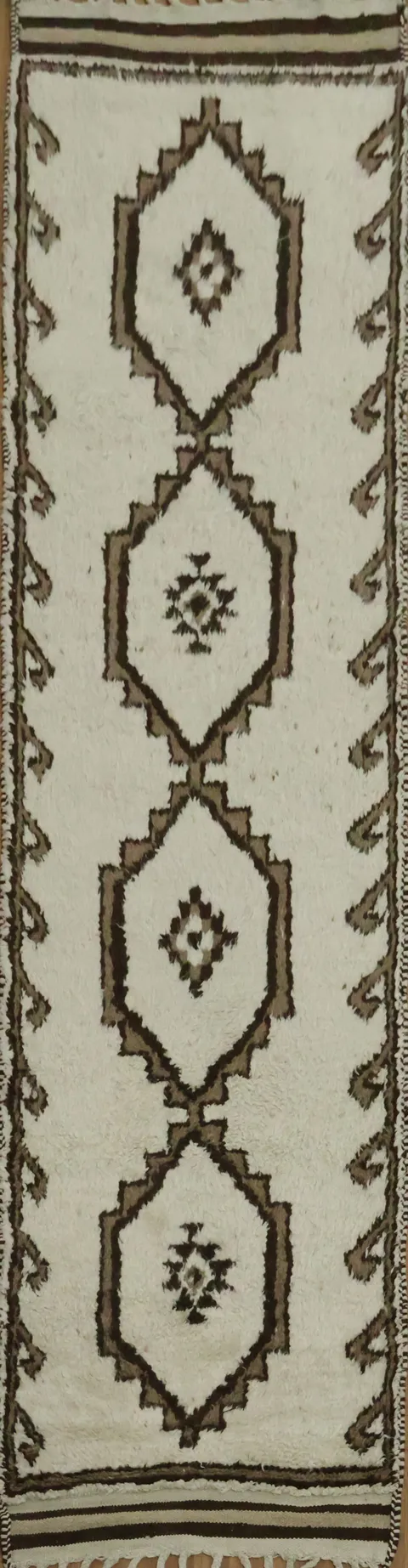 Natural Dye Kurdish Turkish Runner Rug 3x12
