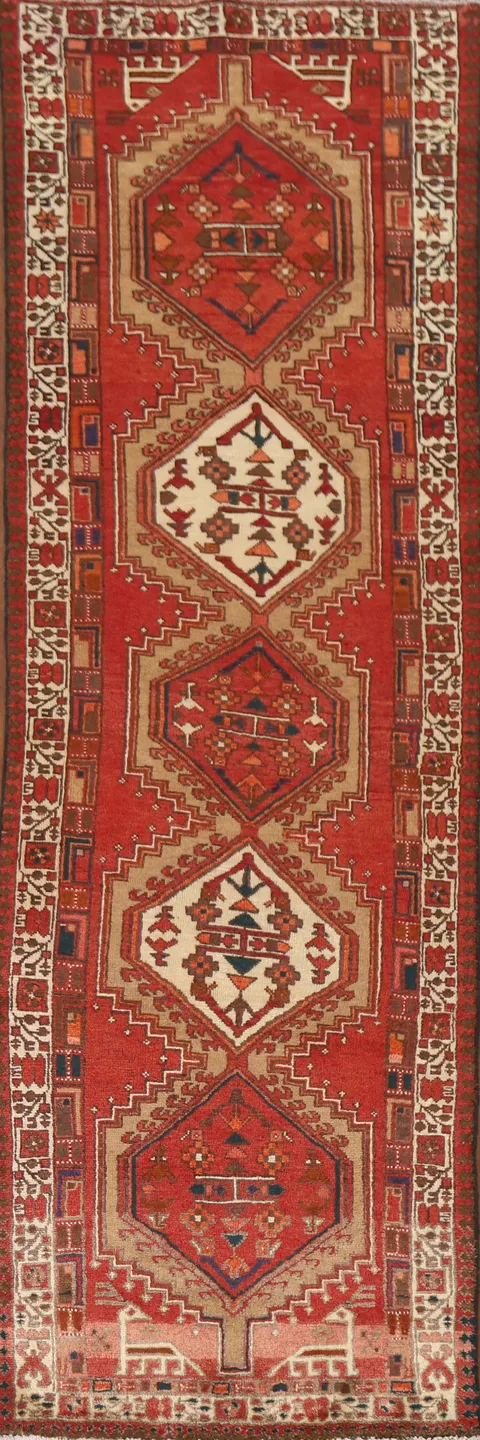 Geometric Ardebil Persian Runner Rug 3x11