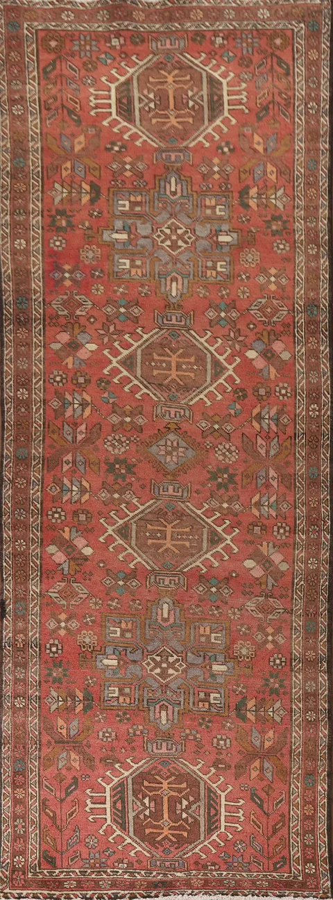 Vintage Heriz Persian Runner Rug 3x11