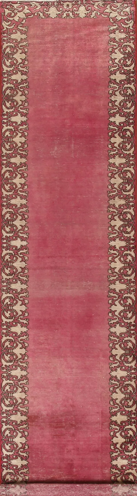 Vegetable Dye Tabriz Persian Runner Rug 3x15