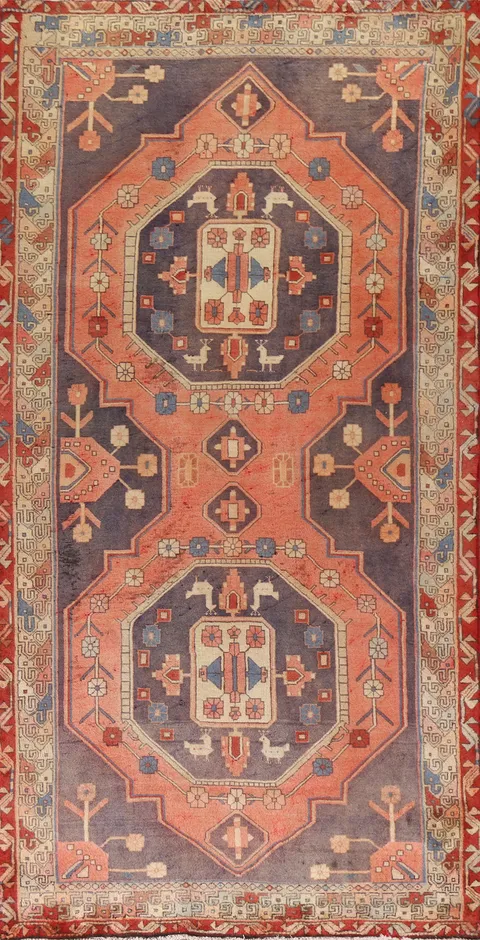 Navy Blue Tribal Ardebil Persian Rug 5x10