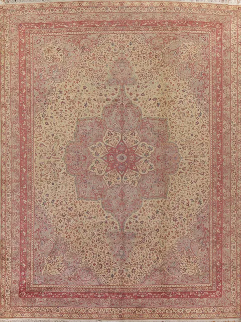 Antique Vegetable Dye Sivas Turkish Large Rug 12x15