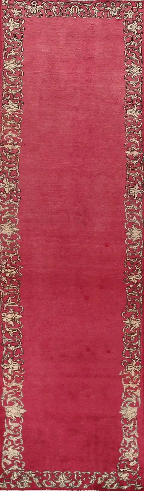 Pink Fuchsia Tabriz Persian Runner Rug 3x12