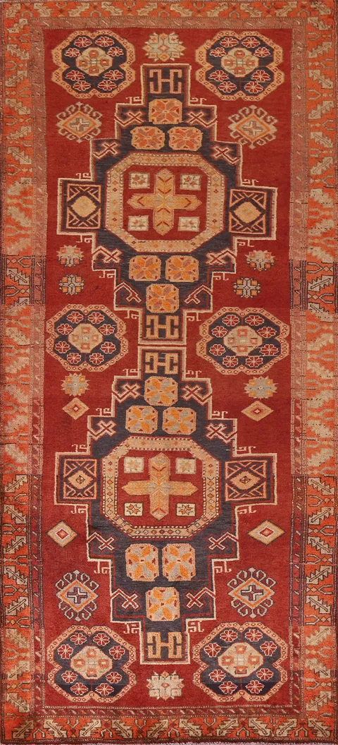 Geometric Zanjan Persian Runner Rug 4x10
