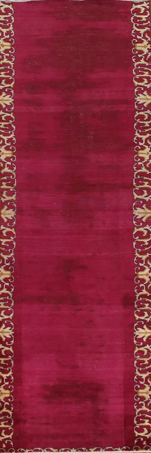 Pink Fuchsia Tabriz Persian Runner Rug 3x11