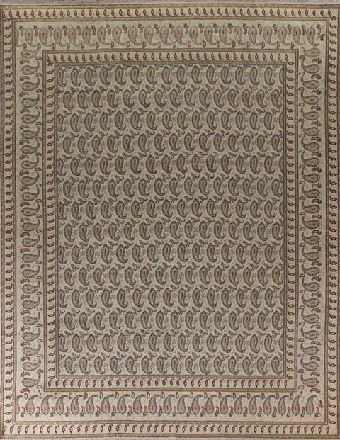All-Over Paisley Kashan Persian Area Rug 10x13
