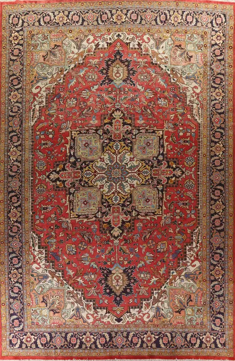 Madder Vegetable Dye Heriz Serapi Persian Rug 13x19