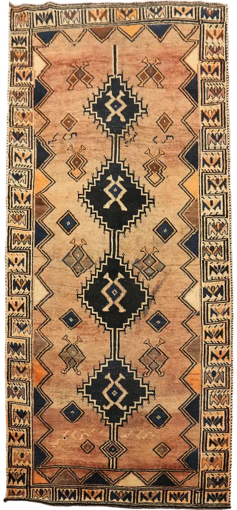 Tribal Wool Lori Persian Runner Rug 4x9