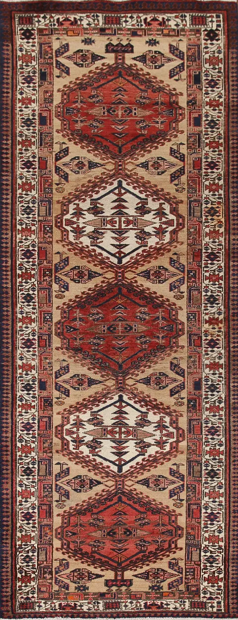 Geometric Ardebil Persian Runner Rug 4x11