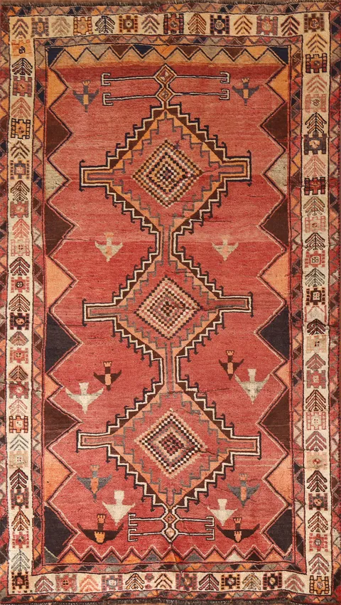 Tribal Geometric Shiraz Persian Area Rug 5x9