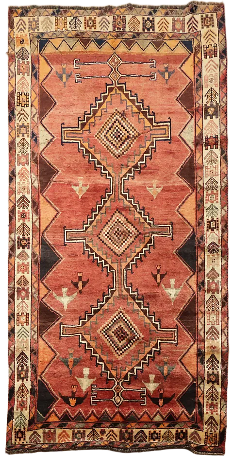Tribal Geometric Shiraz Persian Area Rug 5x9