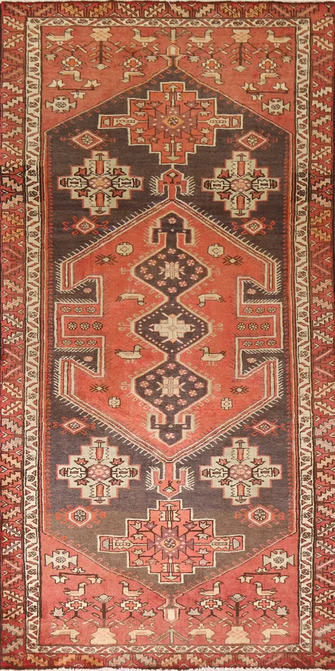 Geometric Ardebil Persian Runner Rug 4x10