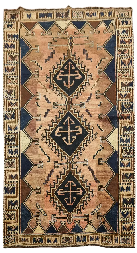 Vintage Wool Lori Persian Rug 4x8