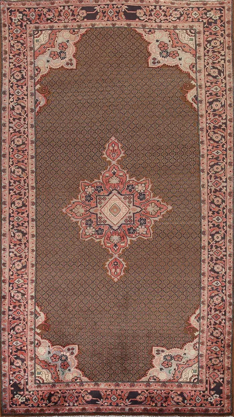 Brown Geometric Koliaei Persian Area Rug 5x10