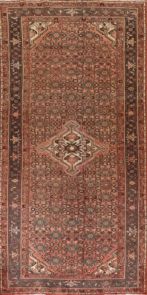 Geometric Hamedan Persian Area Rug 5x11