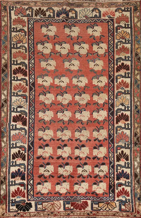 Handmade Wool Shiraz Persian Rug 4x7