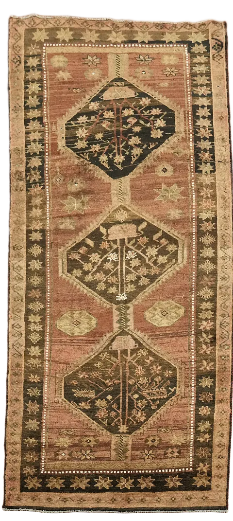 Handmade Ardebil Persian Runner Rug 4x10