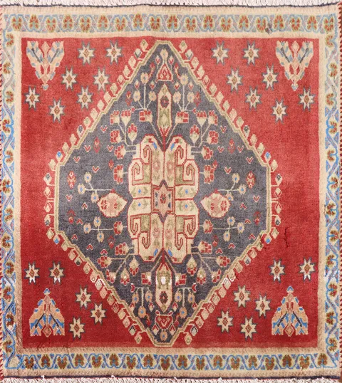 Vegetable Dye Abadeh Square Persian Rug 2x2