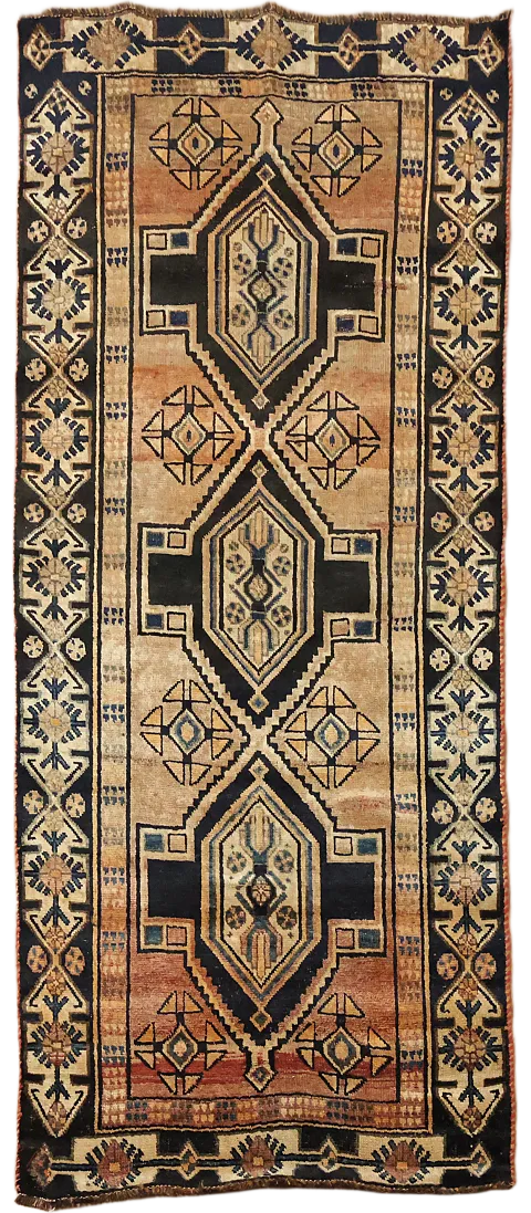Vintage Wool Lori Persian Rug 4x8