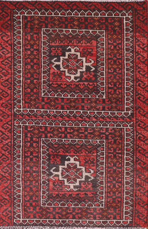 Geometric Balouch Persian Rug 3x4