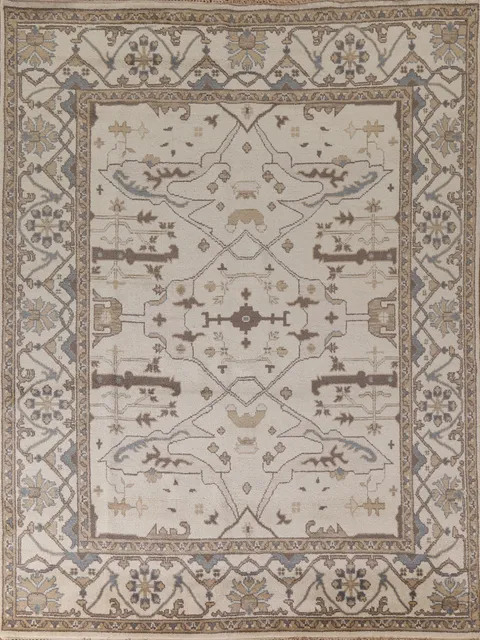 Ivory Wool Oushak Oriental Area Rug 8x10