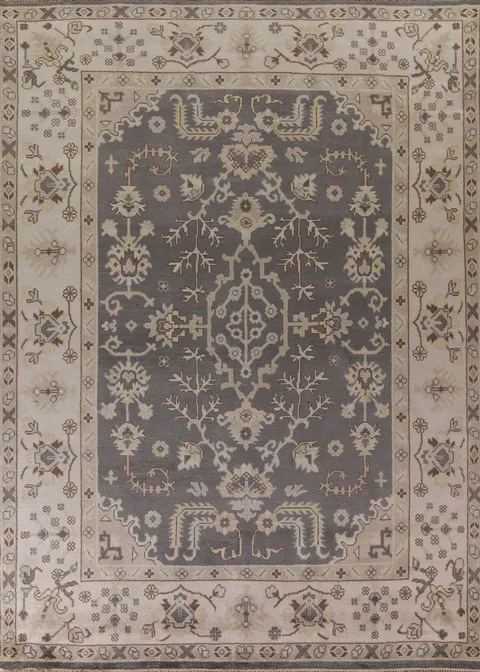 Dark Gray Oushak Oriental Area Rug 9x12