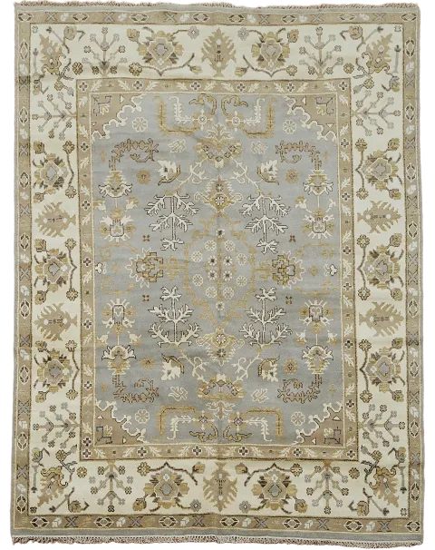 Handmade Gray Oushak Oriental Area Rug 8x10