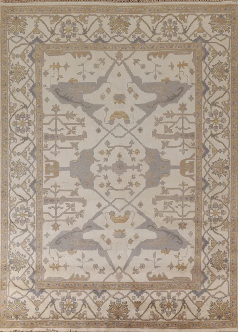 Ivory Wool Oushak Oriental Area Rug 8x10