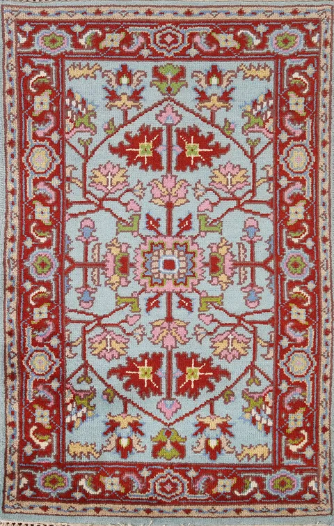 Light Blue Heriz Serapi Indian Accent Rug 3x5