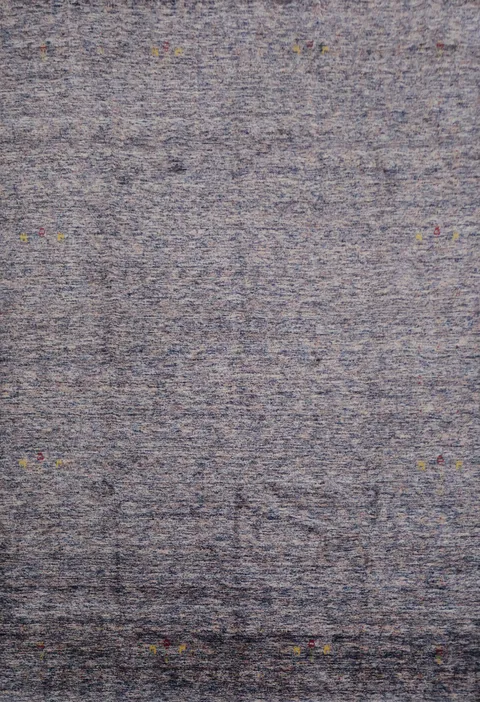 Handcrafted Blue Gabbeh Wool Rug with Contemporary Design Elements 8x10